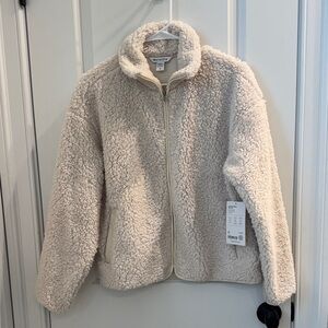 Athleta power of she Cream Sherpa Jacket NWT